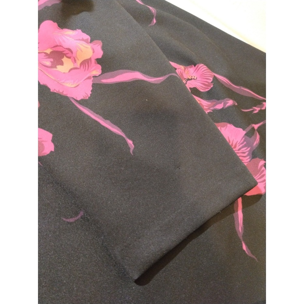 Betsey Johnson Floral Women's Sheath Dress Size 18 Black Retro Elegant Corporate - Picture 8 of 9